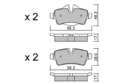 Комплект тормозных колодок (AISIN: BPBM-2009)